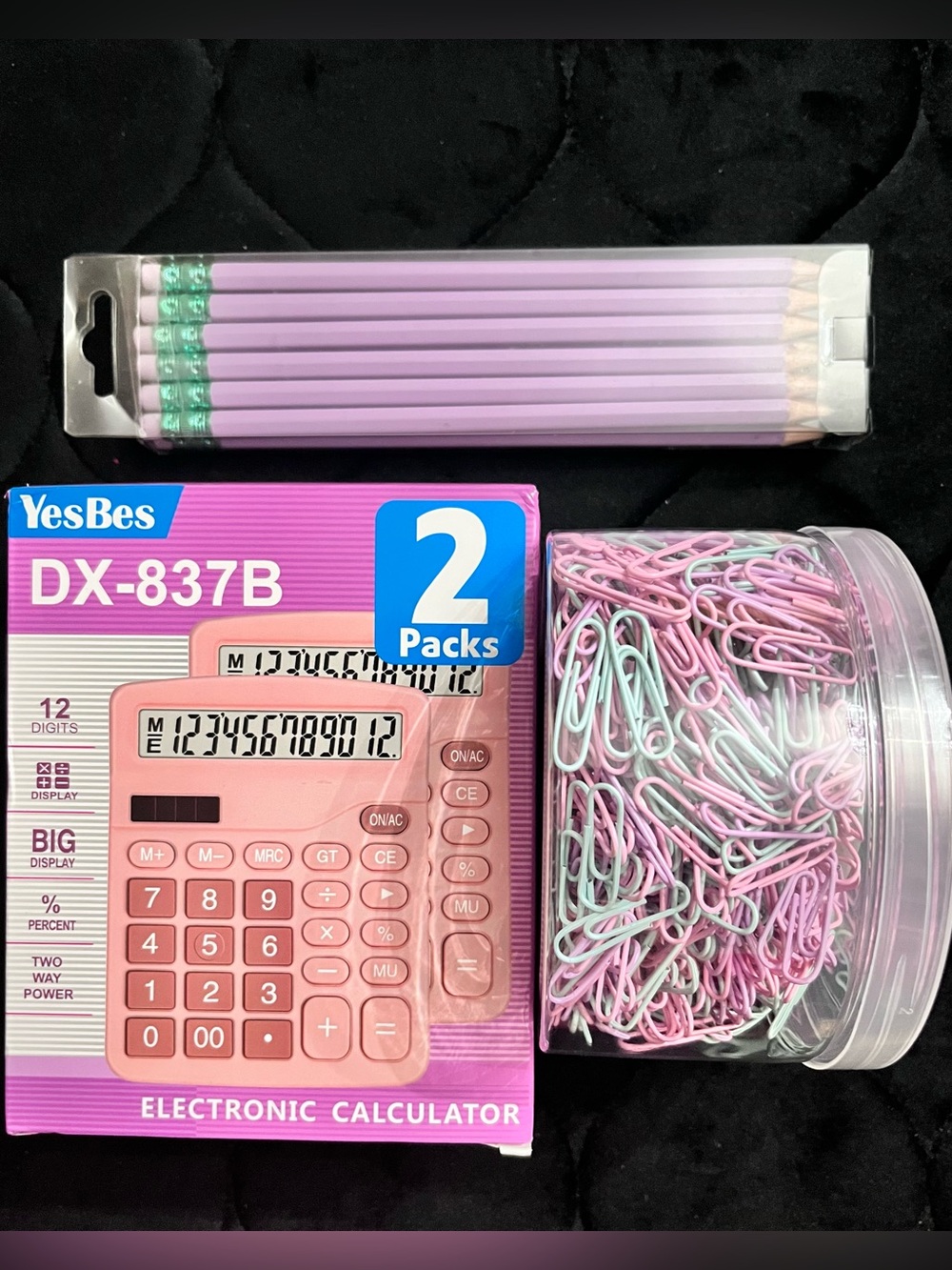 Pink & Purple Office Supplies Bundle